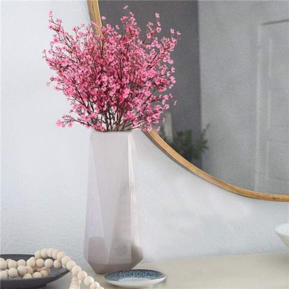 6 Bundles Artificial Flowers Gypsophila Bouquets Pink Valentine's Day Floral - Picture 3 of 6